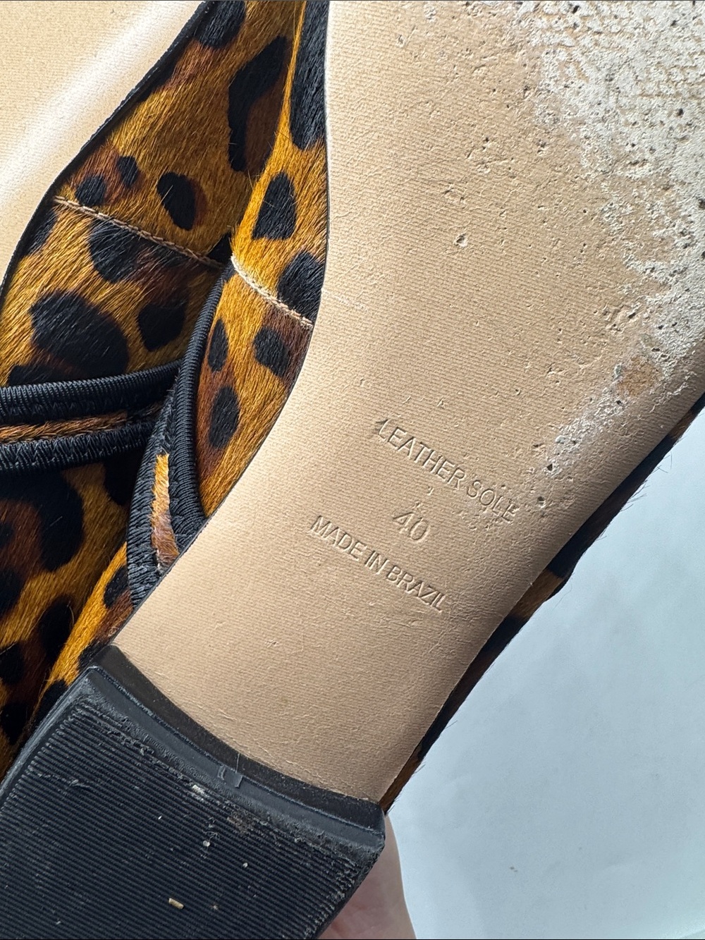 Anthropologie Maeve Leopard Mary Jane Flats Size 40 - Picture 12 of 13